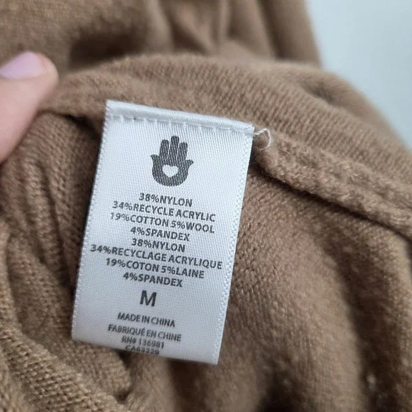 Spirtual Gangster Women's Funnel Neck Romper Brown M $148 Cozy Lounge Sleep - Picture 5 of 7